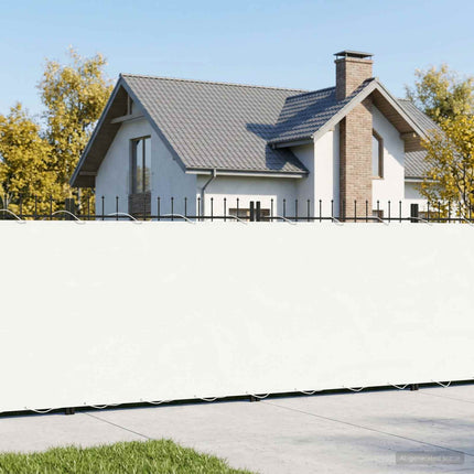 Balkongskärm 1,2 x 25 m Tyg med PU-beläggning Vit