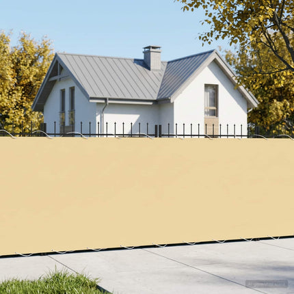 Balkongskärm 1,2 x 25 m Tyg med PU-beläggning Beige