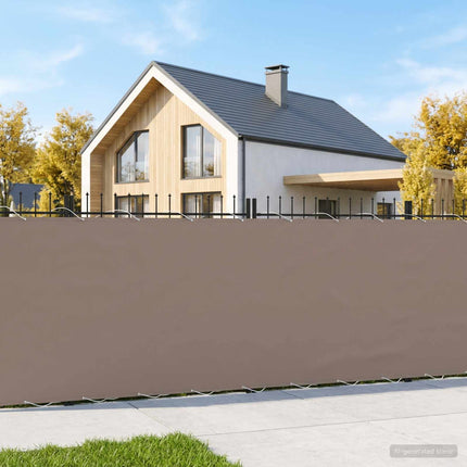 Balkongskärm 1,2 x 25 m Tyg med PU-beläggning Taupe