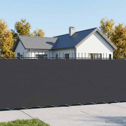 Balkongskärm 1,2 x 25 m Tyg med PU-beläggning Svart