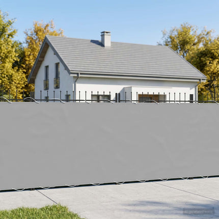 Balkongskärm 1,5 x 15 m Tyg med PU-beläggning Ljusgrå