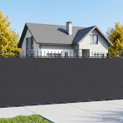 Balkongskärm 1,8 x 25 m Tyg med PU-beläggning Svart