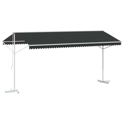 Fristående markis Antracit 5 x 3 m Polyester