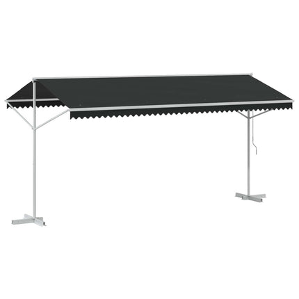 Fristående markis Antracit 5 x 3 m Polyester