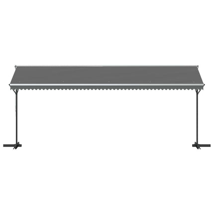 Fristående markis Grå 6 x 3 m Polyester