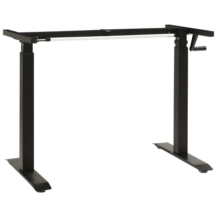 Skrivbord Svart och naturlig 140 x 60 cm Massivt Ekträ