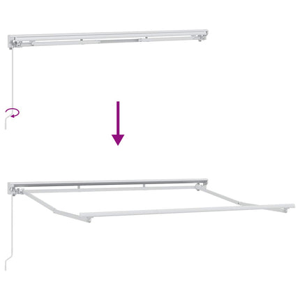 Utdragbar markis Taupe 2,5 x 2 m Polyester och aluminium