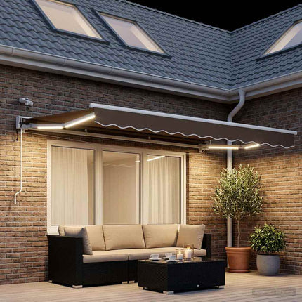 Elektrisk Retraktabel Markis Taupe 3 x 2,5 m