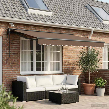 Elektrisk Retraktabel Markis Taupe 3 x 2,5 m