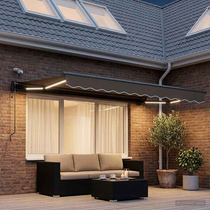 Elektrisk Retraktabel Markis Taupe 2,5 x 2 m