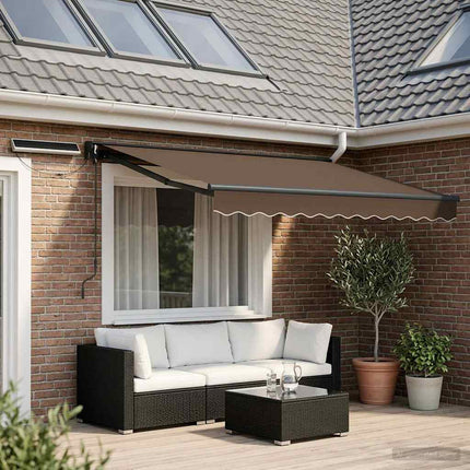 Elektrisk Retraktabel Markis Taupe 3 x 2,5 m