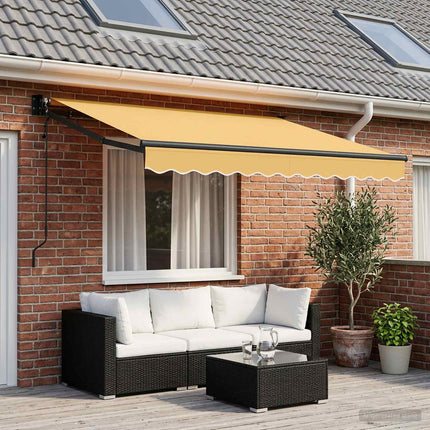 Utdragbar markis Sand 3,5 x 2 m Polyester och metall