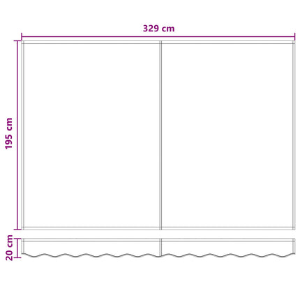 Utdragbar markis Sand 3,5 x 2 m Polyester och metall