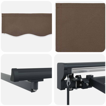 Manuell Utdragbar Markis Taupe 3,5 x 2 m