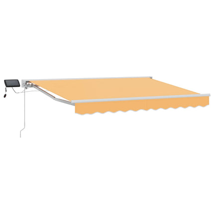Manuell markisram med LED-lampor Sand 3,5 x 2 m