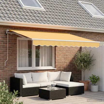 Utdragbar markis Sand 3,5 x 2 m tyg