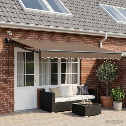 Elektrisk Retraktabel Markis Taupe 100% Polyester och Aluminium