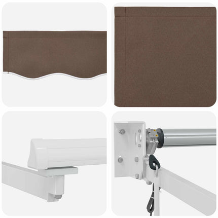 Elektrisk Retraktabel Markis Taupe 4 x 2 m