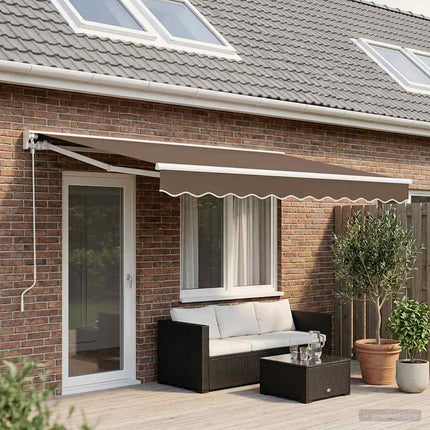 Manuell Utdragbar Markis Taupe 4,5 × 3,5 m