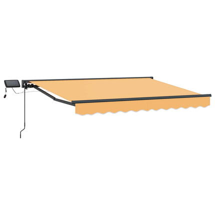 Manuell markisram med LED-lampor Sand 4 x 2 m
