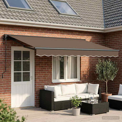 Elektrisk Retraktabel Markis Taupe 4 x 2 m