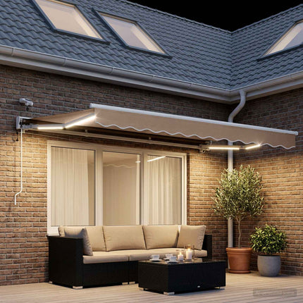 Elektrisk Retraktabel Markis Taupe 4 x 2 m