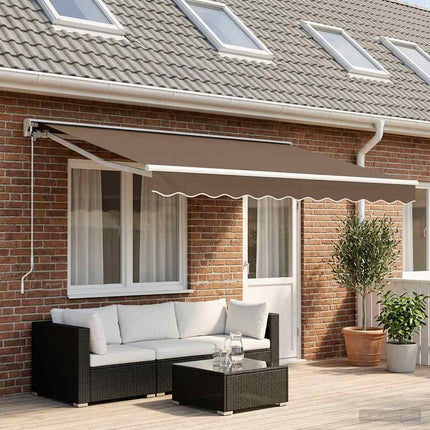 Elektrisk Retraktabel Markis Taupe 4 × 3 m