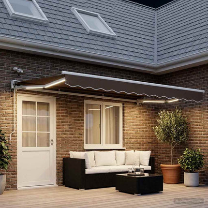 Elektrisk Retraktabel Markis Taupe 4 x 2 m