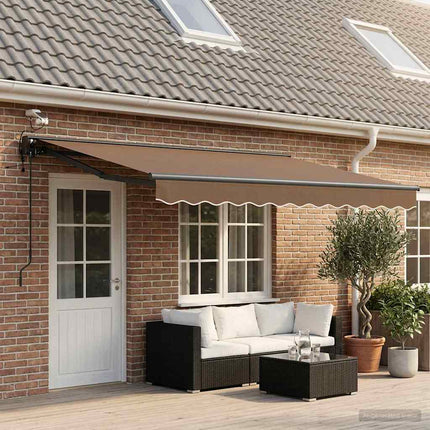 Elektrisk Retraktabel Markis Taupe 4,5 × 3,5 m