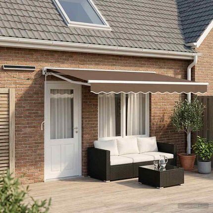 Elektrisk Retraktabel Markis Taupe 4 x 2 m