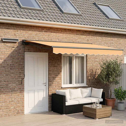 Elektrisk Retraktabel Markis Sand 4,5 × 3 m