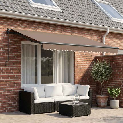 Utdragbar markis Taupe 4 x 2 m tyg