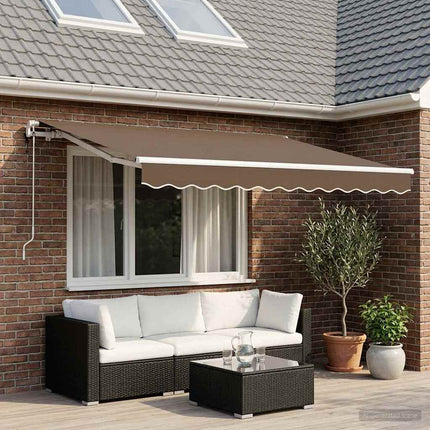 Markis tyg Taupe 300 x 250 cm Polyester