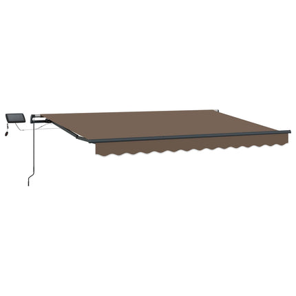 Utdragbar markis Taupe 300 x 250 cm Duk och Aluminium
