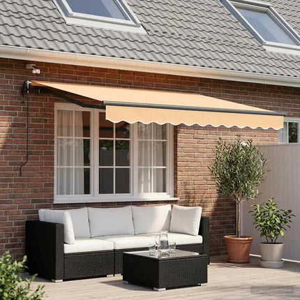 Utdragbar markis Sand 350 x 250 cm Polyester