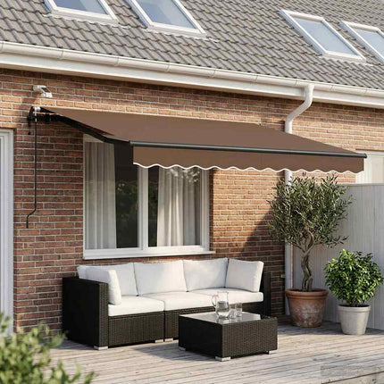 Markis tyg Taupe 350 x 250 cm Polyester