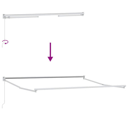 Utdragbar markis Sand 3 x 2,5 m Polyester och aluminium