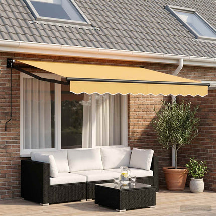 Utdragbar markis Sand 3 x 2,5 m 100% Polyester och Aluminium