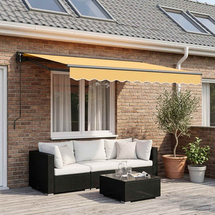 Utdragbar markis Sand 3 x 2,5 m Polyester och aluminium