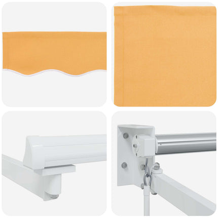Utdragbar markis Sand 3,5 x 2,5 m Polyester och aluminium