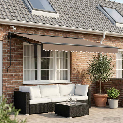 Elektrisk Retraktabel Markis Taupe 3,5 x 2,5 m