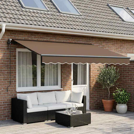 Markis tyg Taupe 400 × 350 cm Polyester