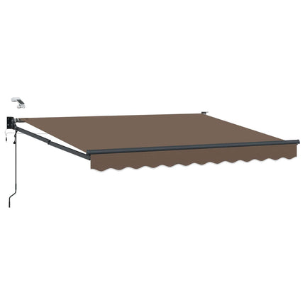 Elektrisk Retraktabel Markis Taupe 100% Polyester och Aluminium