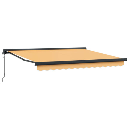 Utdragbar markis Sand 400 × 300 cm Tyg och Metall