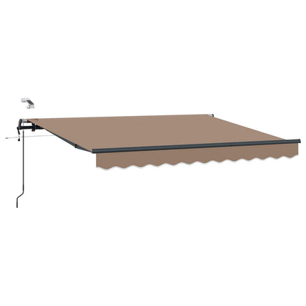 Utdragbar markis Taupe 400 × 350 cm Polyester