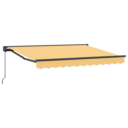 Manuell Utdragbar Markis Sand 4 × 3,5 m Polyester och aluminium