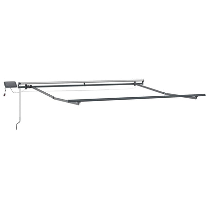 Utdragbar markis Taupe 450 × 300 cm Duk och Aluminium
