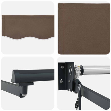 Utdragbar markis Taupe 4,5 × 3 m Polyester och metall