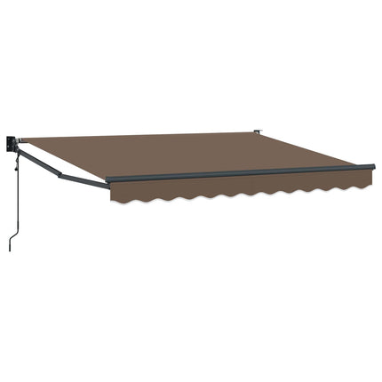 Markis Taupe 4,5 × 3 m Polyester och metall