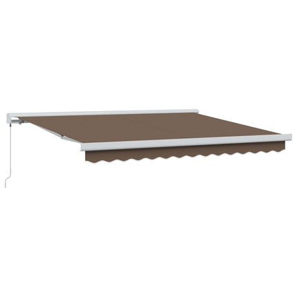 Utdragbar markis Taupe 450 × 300 cm Canvas och Aluminium